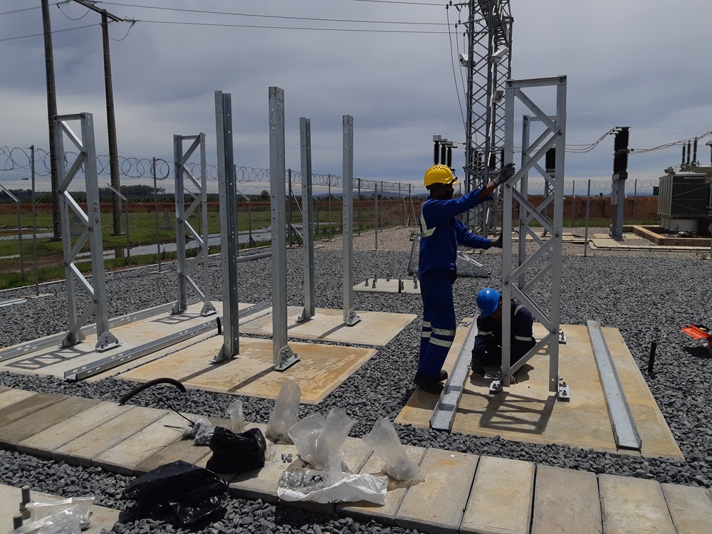 Substation Steel Structure Assembly, Erection and Installation